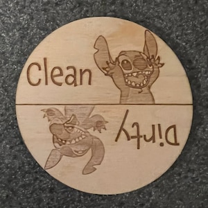 Disney Inspired Stitch Dishwasher Magnet, Laser Engraved