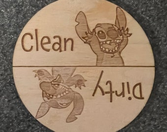 Disney Inspired Stitch Dishwasher Magnet, Laser Engraved