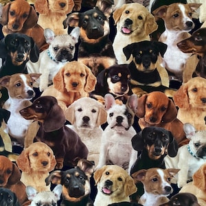 Puppies  Dog Fabric 100% Cotton
