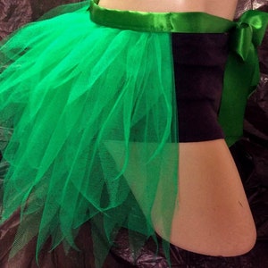 Adult Ladies Fluorescent Green Half Tutu Bustle Net Over Skirt