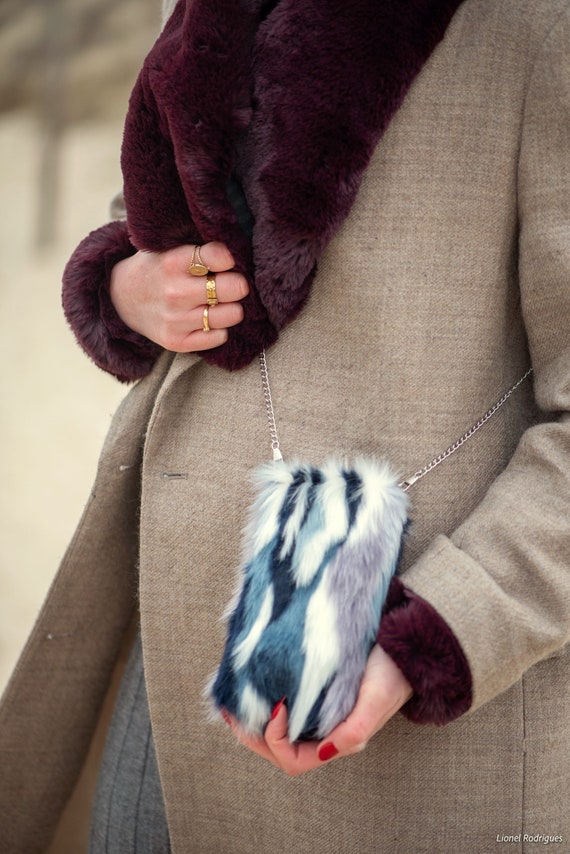 Pochette fausse fourrure hotsell