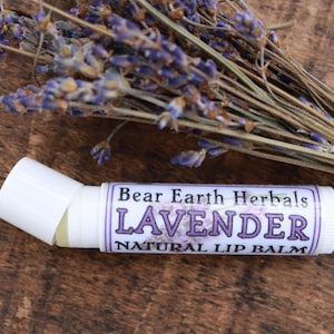 Organic Lavender Lip Balm, Lavender Essential Oil, Raw Beeswax, All Natural Lip Balm made with Michigan Lavender, Wedding Favors, Floral