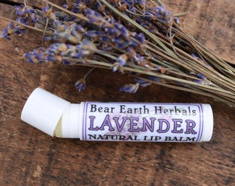 Organic Lavender Lip Balm, Lavender Essential Oil, Raw Beeswax, All Natural Lip Balm made with Michigan Lavender, Wedding Favors, Floral