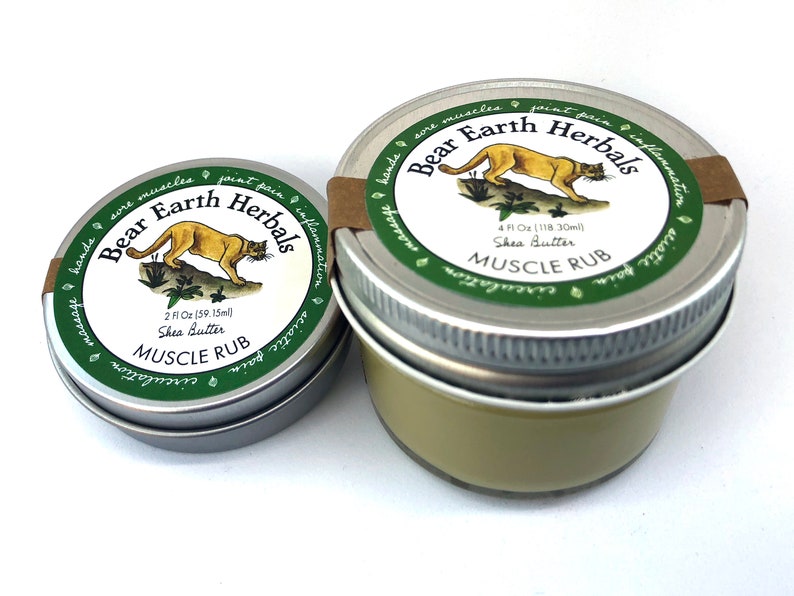 Muscle Rub Herbal Pain Relief Salve With Shea Butter Fresh Etsy