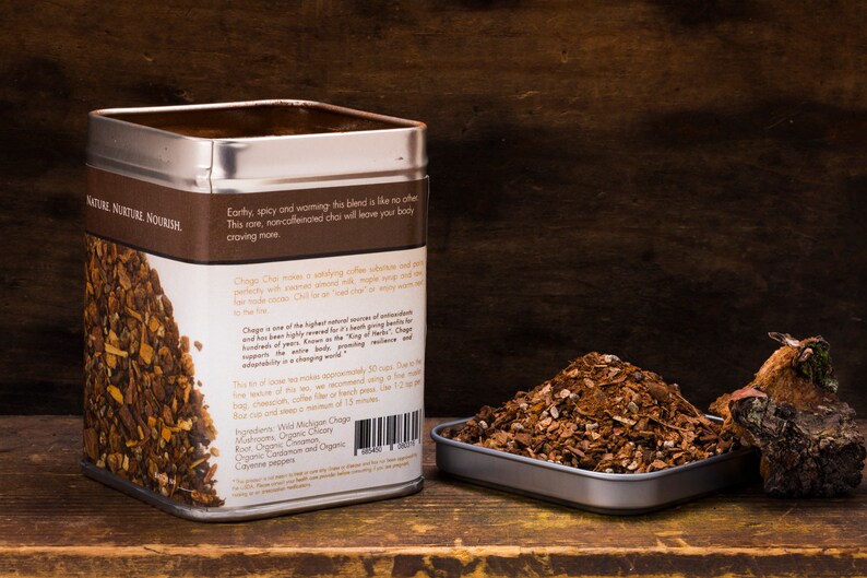 Chaga Chai Tea Noncaffeinated Loose Leaf Herbal Tea Wild Etsy