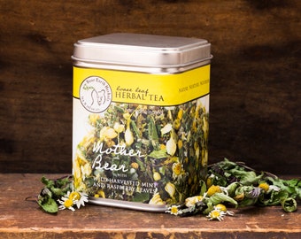 Mother Bear Herbal Tea - Female Tonic- Red Raspberry Leaf - Spearmint - Chamomile - Jasmine - All Natural Herbal Tea Blend
