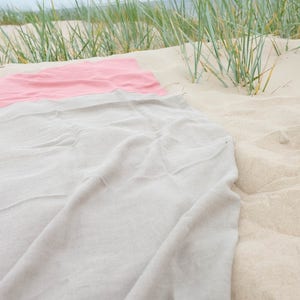 Linen Beach Blanket made of Softened Linen image 6