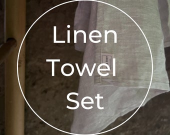 Upgrade Your Bathroom with Sustainable and Luxurious Linen Towel Set - Bath, Bath Sheets and Hand Towels
