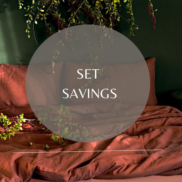 Uluru Red/ Linen Terracotta Bedding set