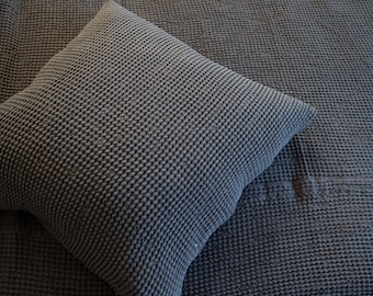 Waffle Linen Decorative Pillow Case