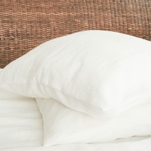 White Linen Pillow Case/Milk White