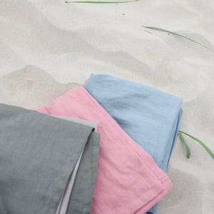 Linen Beach Blanket made of Softened Linen image 9