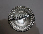 French antique Louis XV style flower shape solid sterling silver rose flower ornate tray old sterling tray