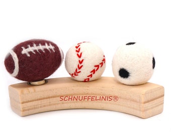 Fussball Motiv Stecker | Jahresringe Waldorf Dekoration | Geburtstagsringe Fußballspieler | Stecker Geburtstagstisch Bälle Sport | Baseball