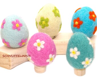 wool felt Easter eggs plug, spring Easter annual wood ring, Easter Grimm decoration, felt wool chicken, happy EASTER nest