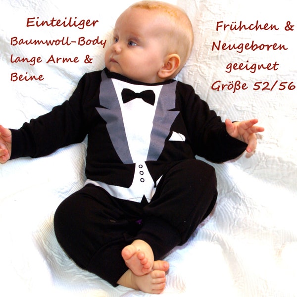 Baby tuxedo wedding dress, newborn wedding tux, tuxedo Baby small size, newborn wedding dress