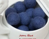 Felt Balls, shades of Blue
