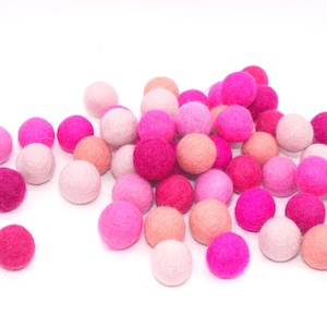 holiday wool felt balls pompoms, DIY garland felt beads sets, Mix Match your Montessori baby ideas, Christmas gift, spring decoration
