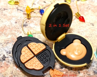 Mini Wichtel Waffeln, Frühstück Bäckerei Puppenstube, Toaster für Wichtel, Waffeln Milch Flaschen, Eisenbahn Miniatur Sets