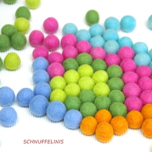 wool felt balls 1inch, felt beads sets, Montessori Sensory felt balls, Mix Match  Montessori baby ideas, Christmas gift, spring decoration