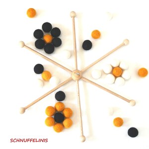 Biene gefilzt, Filzbienen Filzwolle, Baby Mobile DIY, Bienen Katzenspielball, Honigbiene Geschenkanhänger, Bienen Filz Montessori DIY Mobile hanger/Kreuz