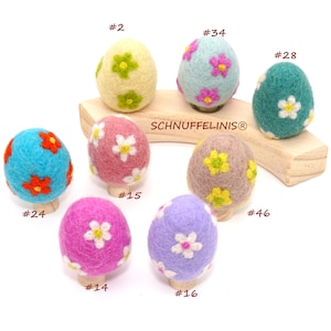 Ostern Motivstecker Eier Jahresringe Filzeier Geburtstagsstecker Eier bunte Blumen, Holzring Filzstecker Jahreszeiten Tisch Waldorf Frühling