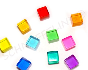 Ensemble de blocs de construction pour débutants, ensemble de blocs de construction de rues colorées, 10 pièces. Cubes arc-en-ciel, blocs de construction en bois colorés, idée de jeu Montessori, matériel Waldorf