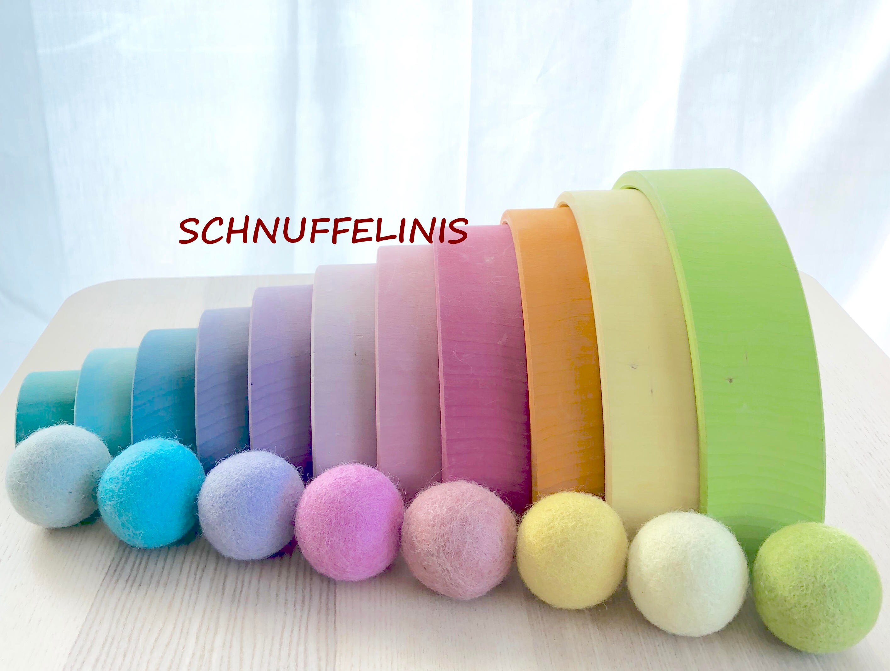 Felt balls, Baby Montessori toy