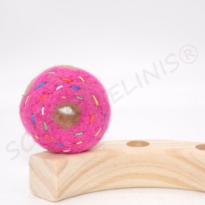 Holztiere Geburtstag Girlande, Filz Stecker Blumen, Filzstecker Jahresring, Geburtstagsringe Storch Tucan, Jungen Holztiere Holzringe 1x DonutR