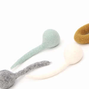 cat toys wool felt balls 3+1 set, felted bombs cat toy hand made SCHNUFFELINIS, kitten toy in great colors, washable felt toy for cats