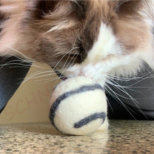 Filzkugeln Katzenspielball, Katzenminze Depot balls, Filzbälle inkl. Katzenminze als Kapsel im Set enthalten, Spielzeug Katze Meow Minze