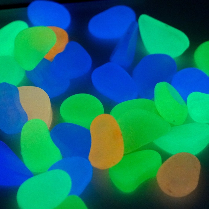 Glow in the Dark Pebbles Etsy