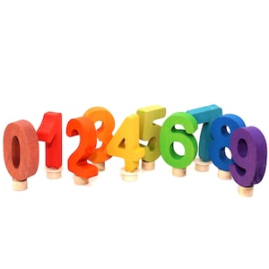 Birthday numbers wooden, wood number for Grimm green elephant, wood ornaments B-day numbers for toddler annual ring and birthday children