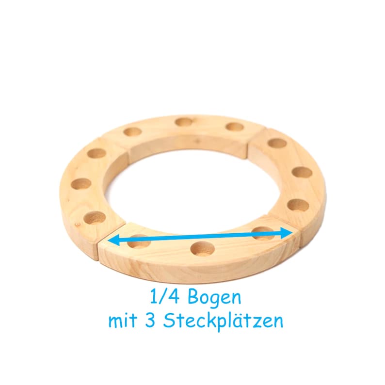 Decoratieve cadeauprikkers | Decoratie voor jaarlijkse ringcadeaus van Grimm's | Houten verjaardagsringen als decoratie voor een Waldorftafel | Cadeauprikkers van vilt afbeelding 13