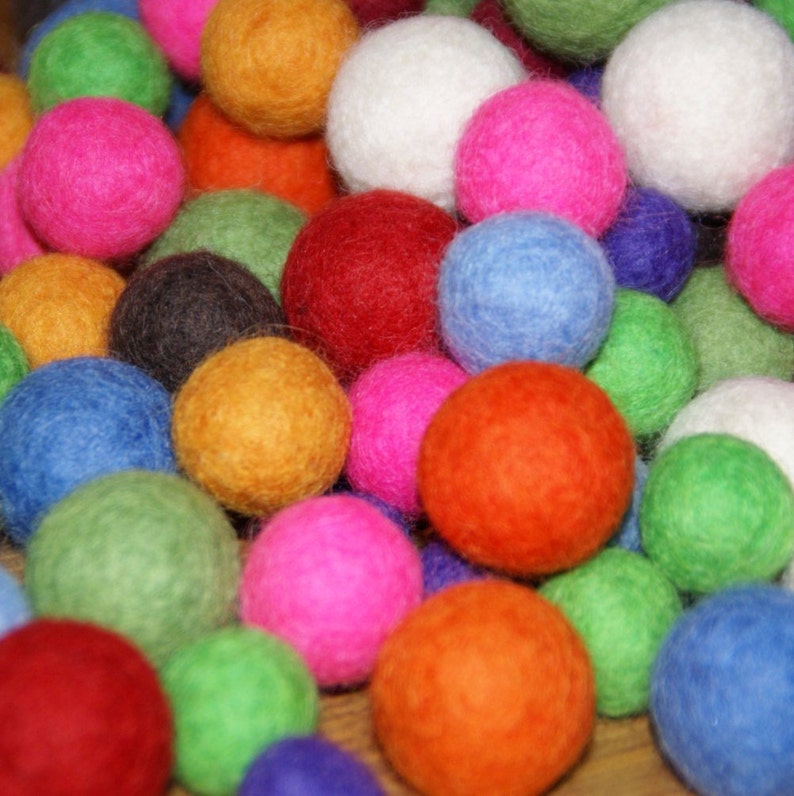 Felt balls mixed felt balls Etsy