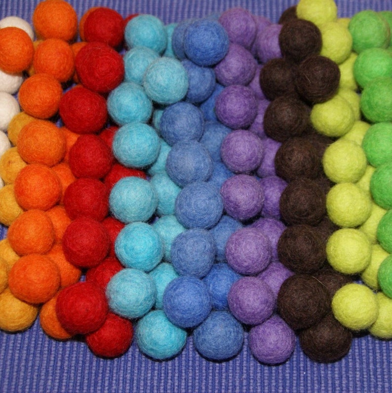 Felt balls mixed felt balls Etsy