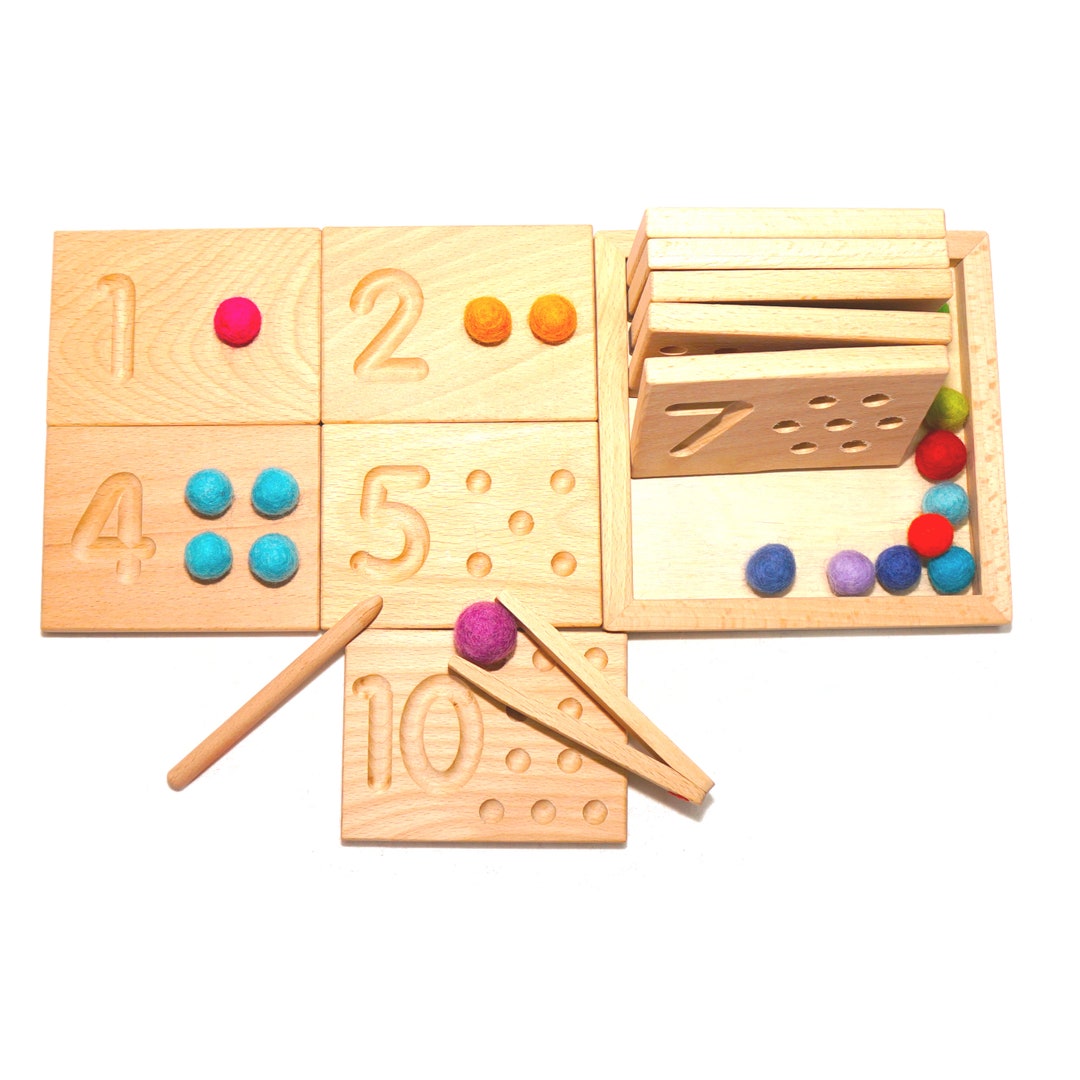 Montessori Counting Boards 1-10, Mathe for Toddlers, Stocking Stuffers ...