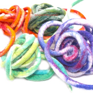 Corda in feltro colorata screziata ordel, guinzagli colorati per cavalli, corde in feltro, nastri in feltro, cordino in feltro adatto per dreadlocks, nastri regalo in corda in feltro
