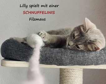 Filzmaus Spielmaus Filz, Spielzeug für Katze Katzenspielzeug, Filzkugeln handgefertigt, Haustier Geschenk weiße Mäuse Katzenspielzeug Filz