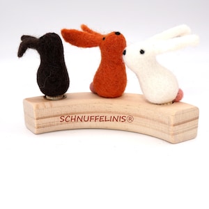 Hase Motiv Stecker gefilzt für Jahreszeitenring, Holzring Jahreszeiten Ostern Osterhase Stecker, Geburtstag Frühjahr Tierstecker Häschen