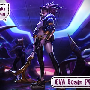 Akali K/DA EVA foam patterns League of Legends for cosplay