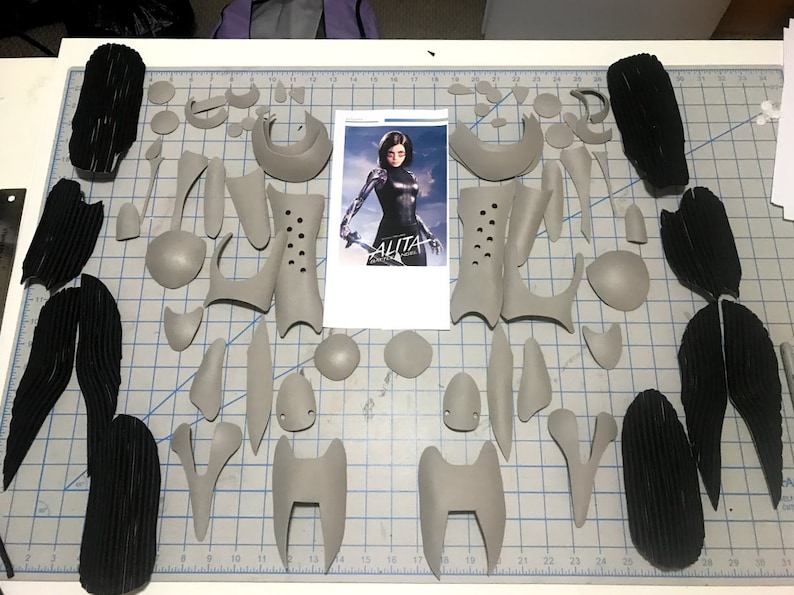 Alita Battle Angel arm armor pattern for cosplay