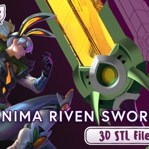 Anima Squad Battle Bunny Prime Sword 3D print file STL