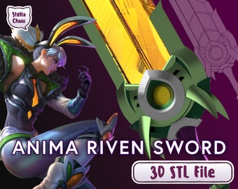 Anima Squad Battle Bunny Prime Sword 3D print file STL