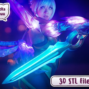 Dawnbringer Riven League of Legends 3D STL file for 3D printing and Vacuum Forming