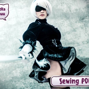 2B Nier Automata SIZE SMALL Instructional Sewing Pattern Bodice & Skirt