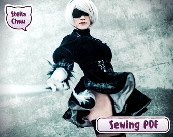 2B Nier Automata SIZE SMALL Instructional Sewing Pattern Bodice & Skirt