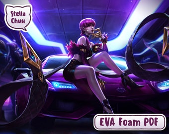 Evelynn K/DA EVA foam patterns League of Legends for cosplay