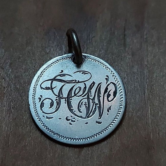 Original Silver Victorian Thrupenny Coin Love Tok… - image 3