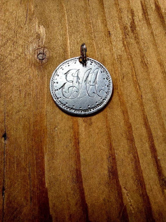 Original Silver Victorian Thrupenny Coin Love Tok… - image 1
